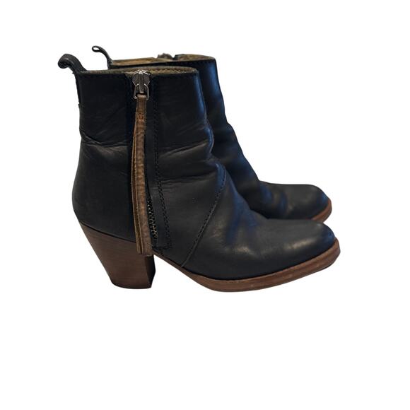 ACNE STUDIOS Pistol Contrast Boots Black Leather in Size 37/US 6.5 - Picture 4 of 8